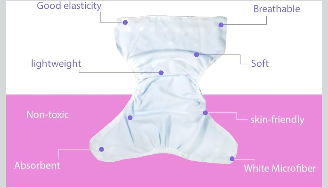 2 Pack Premium Baby Diapers - Newborn (Purple)
