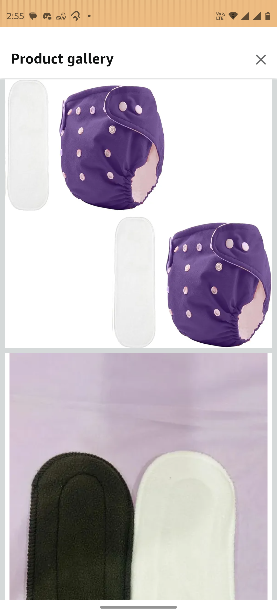 3 Pack Premium Baby Diapers (Purple Colour)